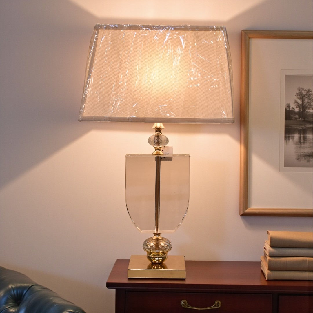 Tanzanite Crystal Table lamp Pair