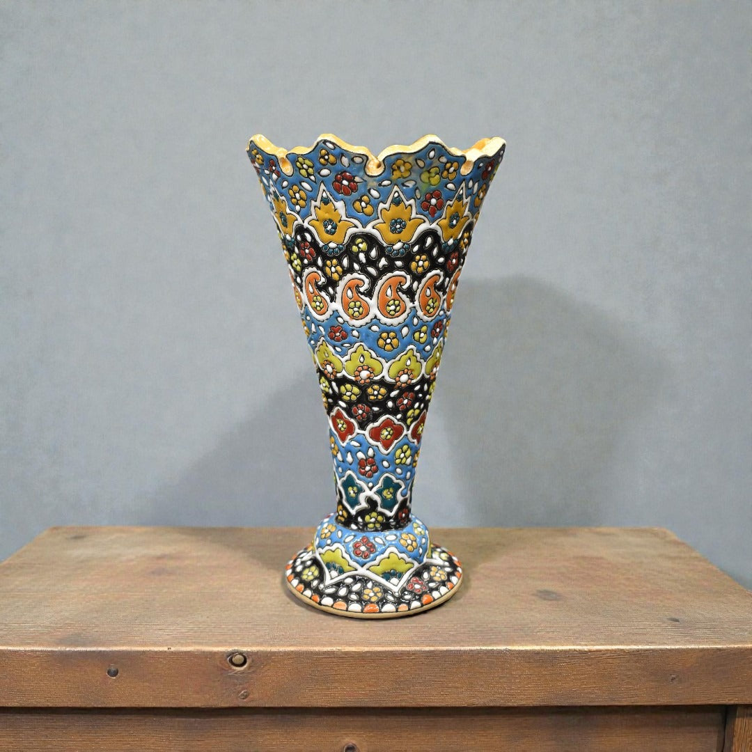 Opaline Glow Porcelain Art Vase