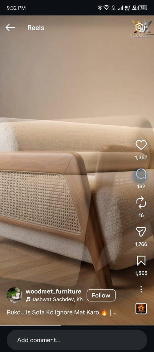 Cane Work Three & Two Seater Sofa