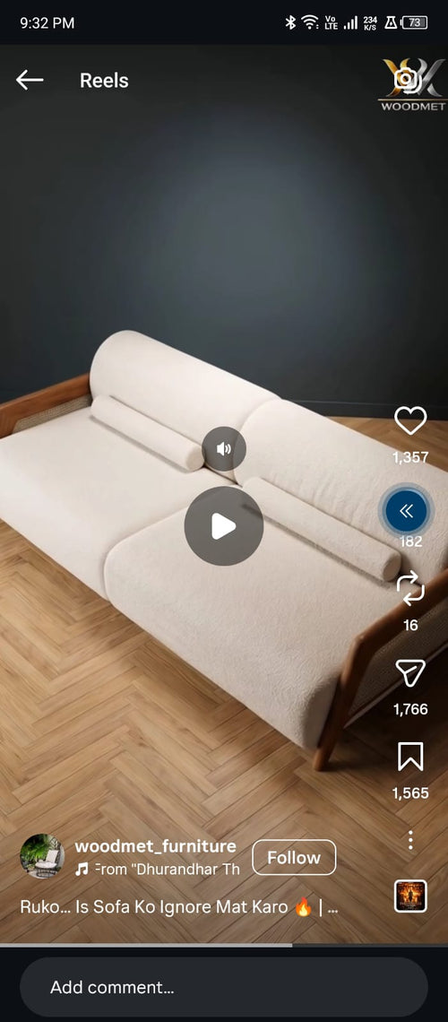 Cane Work Three & Two Seater Sofa