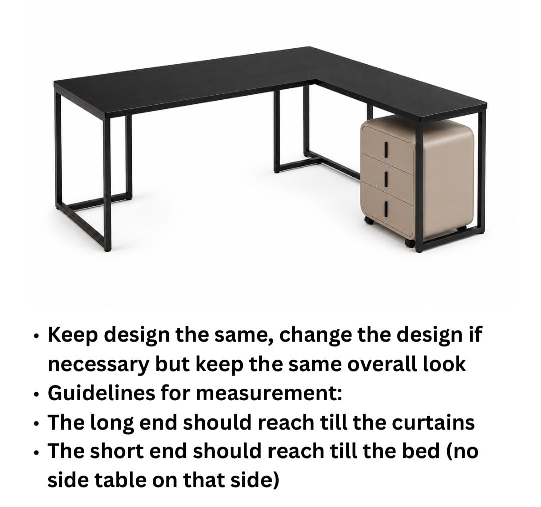 Study Table with Side Rack