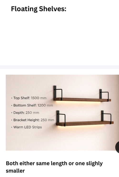 2 Wall Hanging shelf