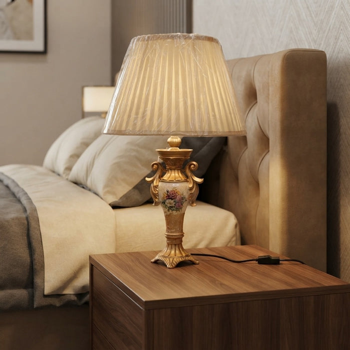 Golden Aura Table Lamp Pair
