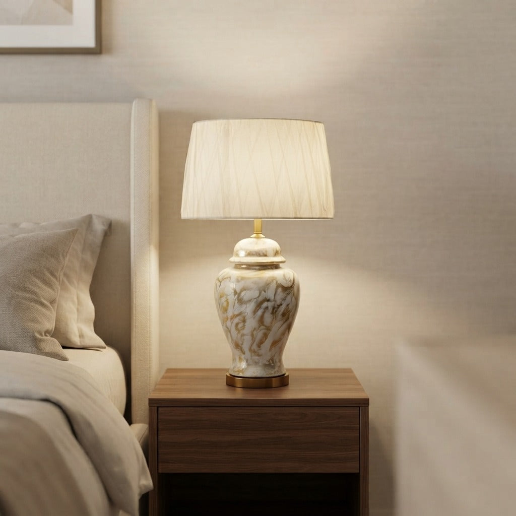 Pearl Halo Table Lamp Pair