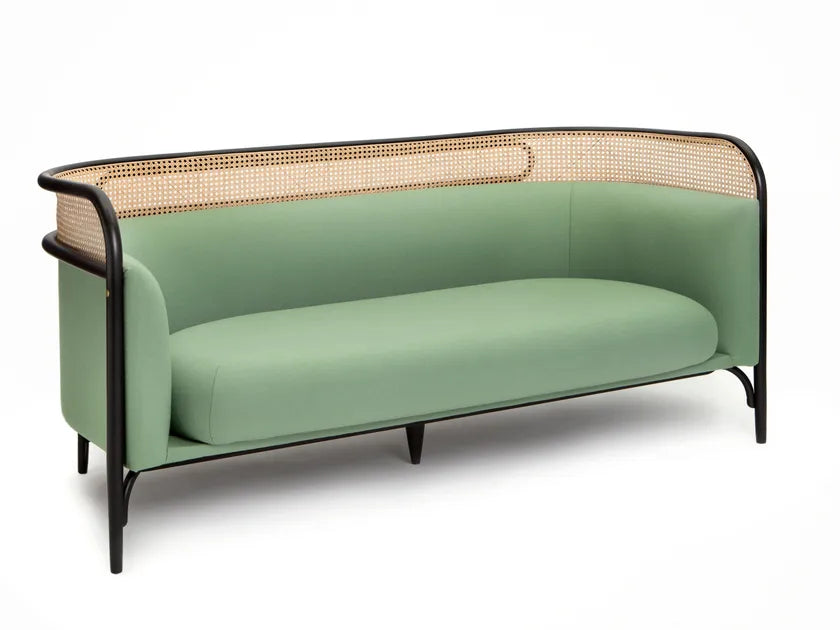 Hoortine 3.5 Seater Cane Sofa Green