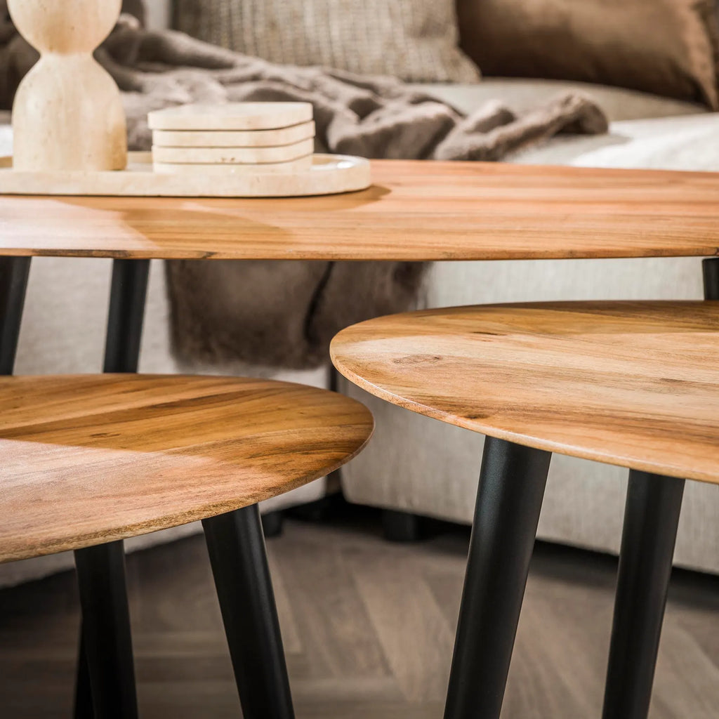 Solid Acacia Wood Table Set