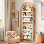 Kids Bookshelf - Wall Mounted 6-Tier Book Shelf for Kids Rooms, Behind The Door