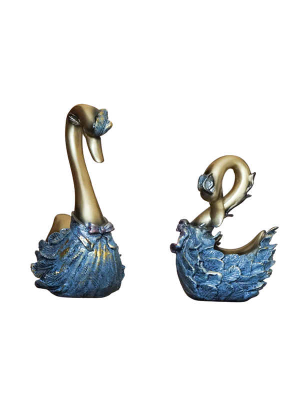 Lapis Blue Swan Figurine
