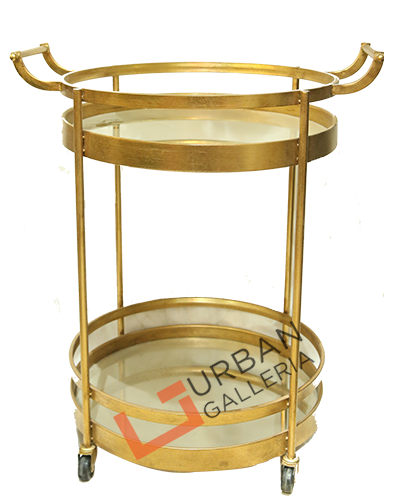 Trony Round Metallic Trolley