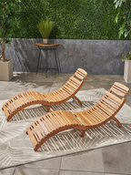 Lilieum Wood Chaise Lounge