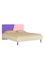 Adamek Queen Bed in Lavender Purple & English Pink Colour - Urban Galleria