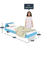 Vida Birch Wood Bed in Blue