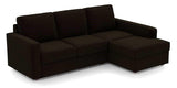 Austin 4 Seater Sectional Sofa - Dark Brown