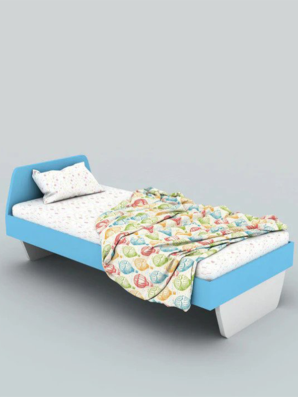 Vida Birch Wood Bed in Blue