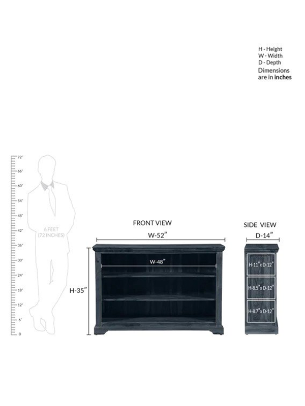 Damon Solid Wood Book Shelf
