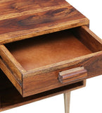 Trough Bed Side Table - Mohagony Brown