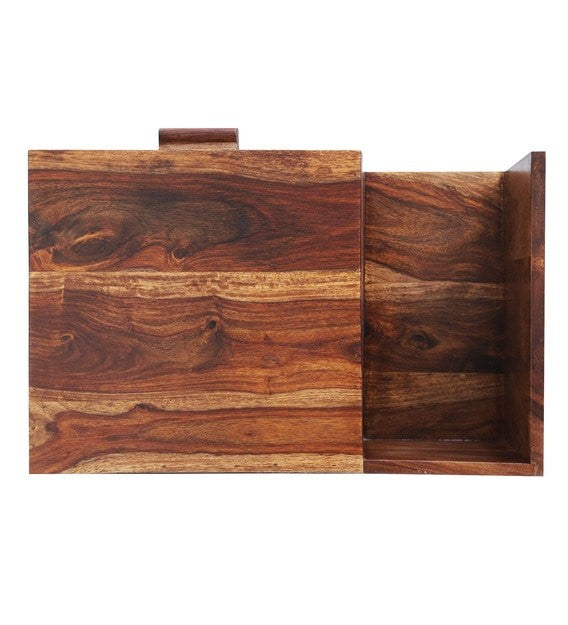 Trough Bed Side Table - Mohagony Brown