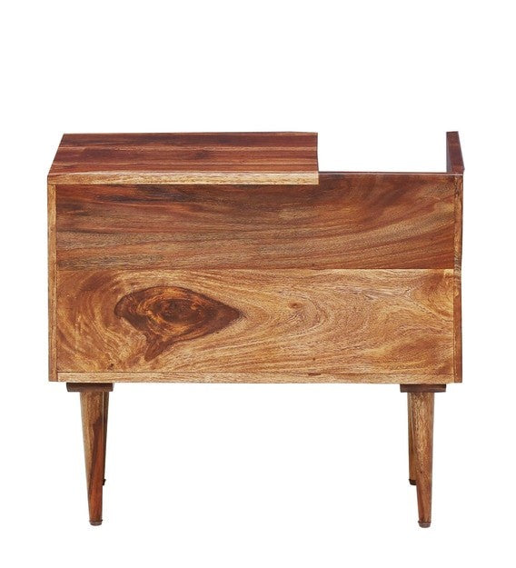 Trough Bed Side Table - Mohagony Brown