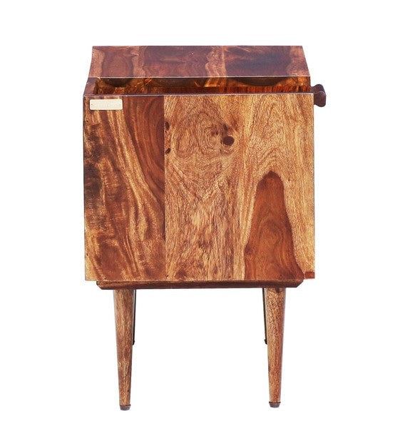 Trough Bed Side Table - Mohagony Brown