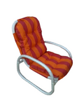 Thanlyin Cushioned Chair - Orange and Pink