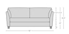 Mauk 3 Seater Sofa - Mohagony Brown