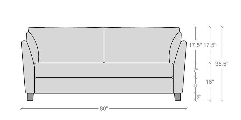 Mauk 3 Seater Sofa - Mohagony Brown
