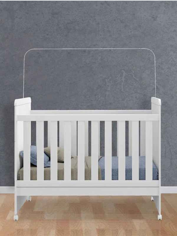 Seline Convertible Baby Crib in Satin White Finish