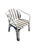 Pamuk Stripe Chair - White and Purple