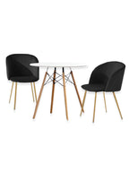 Birch Dining Set - Black white
