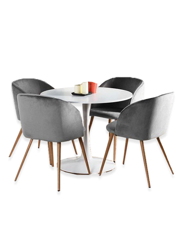 Nickle Dining Set - Grey and White