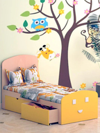 Alexander Single Bed with storage in Yellow - Urban Galleria