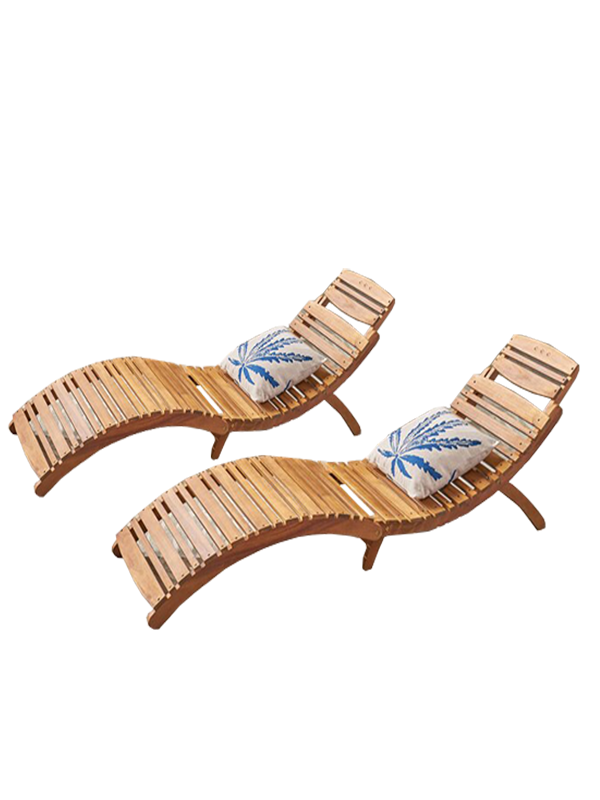 Lilieum Wood Chaise Lounge