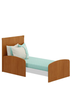 Abby Convertible Baby Crib in Satin White & Honey Finish - Urban Galleria