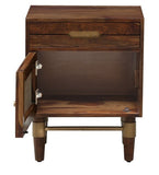 Kira BedSide Table with Cane Finish