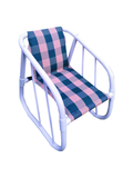 Silkrik Checked Style Outdoor Chair - Blue and Pink