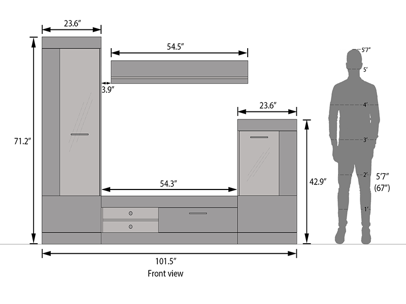 Winchester Entertainment Unit Set
