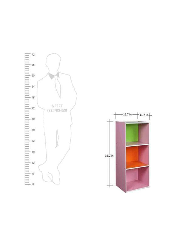 Hernan 3 Tier Book Shelf in Multi Colour