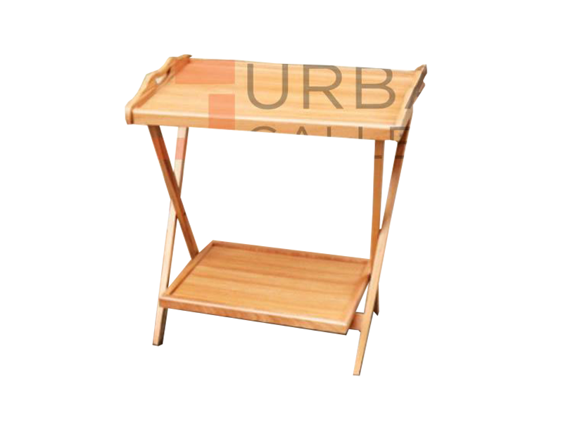 Double Light Brown Folding Table