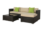 Maydes Outdoor 3 Piece Sectional Seating With Cushions