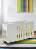 Emery Crib with Removable Side Railing in Yellow color