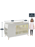 Emery Crib with Removable Side Railing in Yellow color