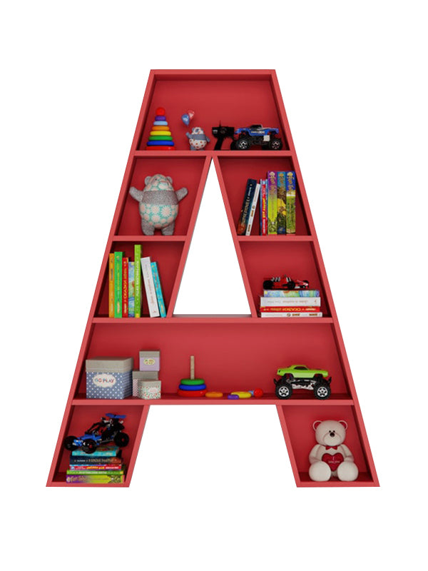 Nashville Bookshelf Display Unit in Cardinal Red