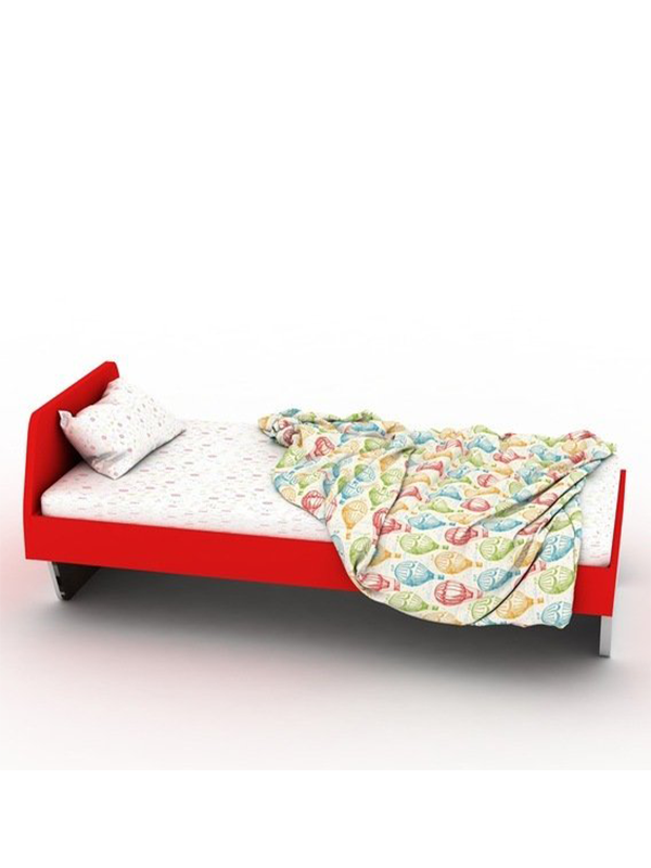 Nola Birch Wood Bed in Red