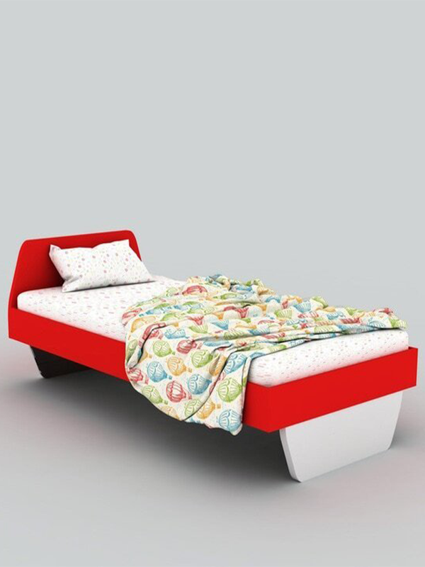 Nola Birch Wood Bed in Red