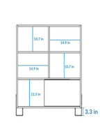 Gibney Book Shelf cum Display Unit