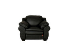 Ambroze 1 Seater Sofa - Black Leatherite - Urban Galleria