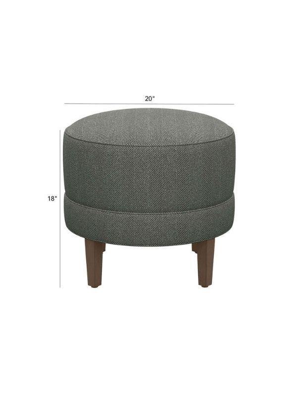 Maven Dark Gray Sofa Stool - Urban Galleria