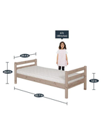 Abbie Pine Wood Single Bed in Brown - Urban Galleria
