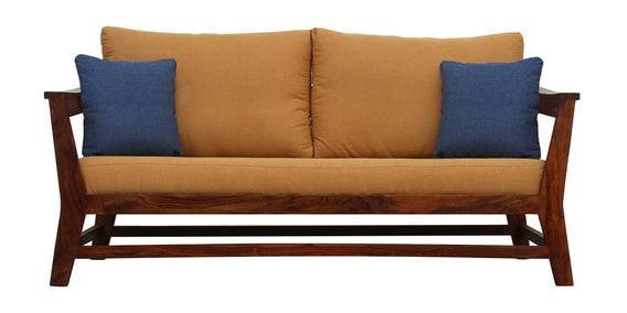 Elm 3 Seater Sofa - Mid Brown