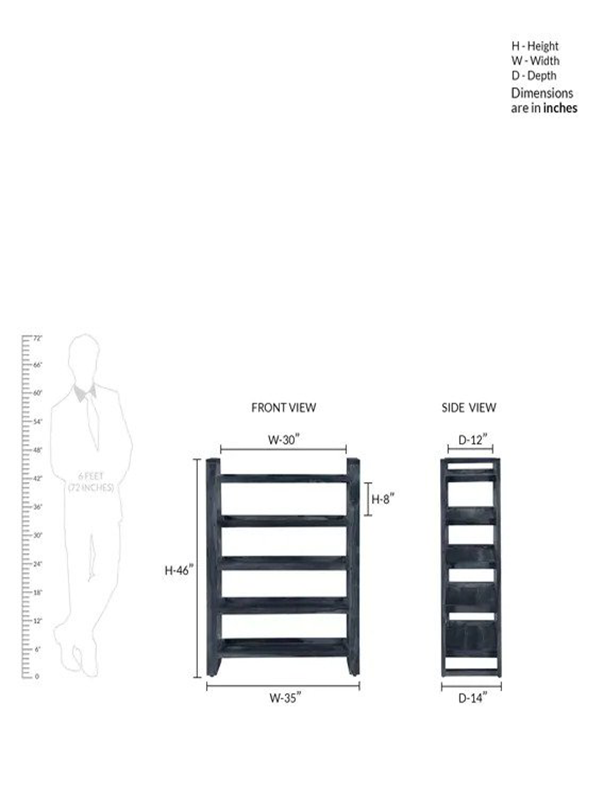 Weldone Solid Wood Book Shelf